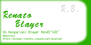 renato blayer business card